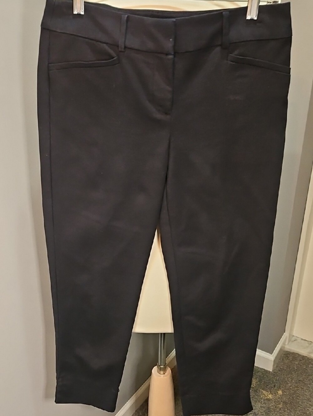 LOFT Black Cropped Ponte Ankle Pants